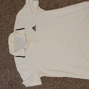 Adidas mens 2X while pullover polo shirt